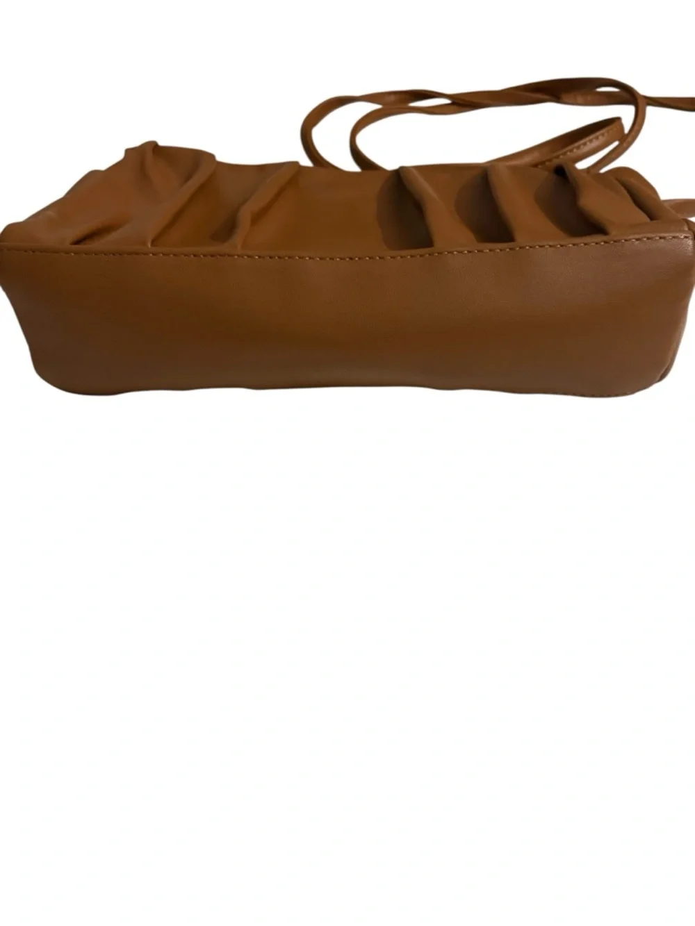 Penn. Penningtons Women's Brown Pleated Crossbody Shoulder Bag - Picture 4 of 9